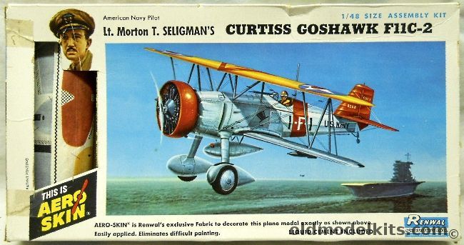 Renwal 1/48 Curtiss Goshawk F11C-2 Aeroskin - USS Saratoga (F11C2), 282-149 plastic model kit